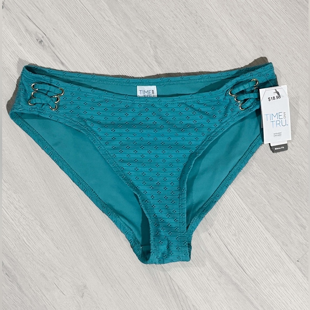 NWT Time and Tru low rise blue bikini bottoms